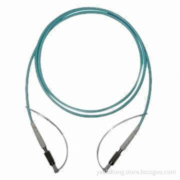 DIN fiber patch cord, active device termination